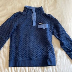 Patagonia womens lightweight snap pullover in blue